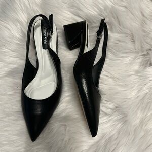 Franco Sarto Elegant Black Slingback Heels